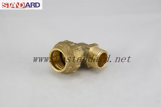 Brass PE Compression Male Elbow Fittings for PE/PPR Pipe