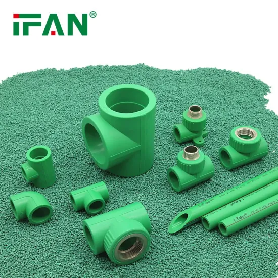 Ifan PPR-Kunststoff-Fitting, Kunststoff, grüne Farbe, 20–110 mm, T-Stück, Winkelstück, Wasserrohr, PPR-Fittings