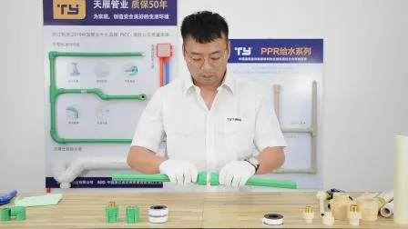 PPR-Hydraulik-Leichtrohrverschraubungen mit Polypropylen der Marke Ty, zufällige Auswahl an Kunststoffherstellern